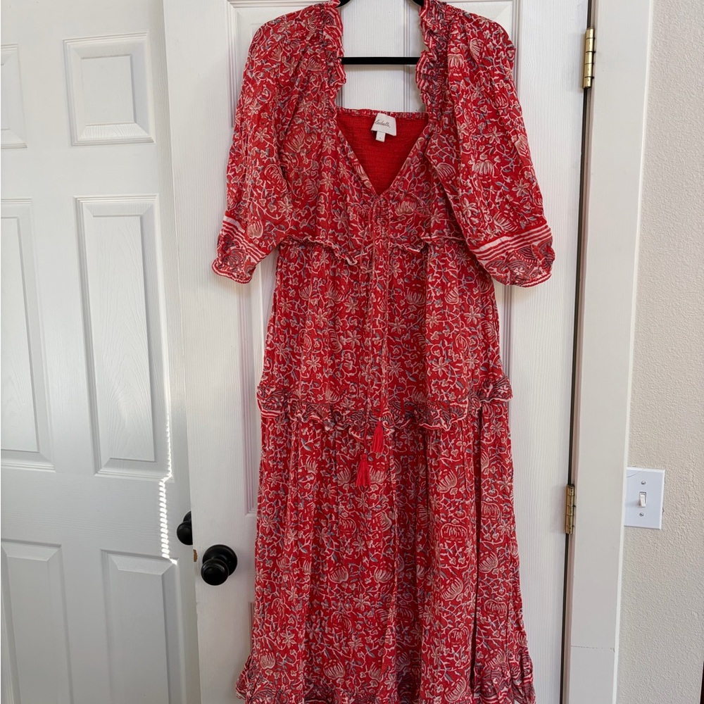Cleobella Orange Floral Midi Dress - Picture 4 of 7